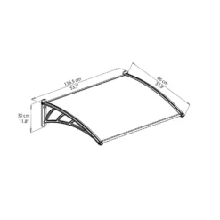 Palram - Canopia Canopy Neo 1350 Grey Twinwall -Outdoor Garden 12807312 1234833218003766