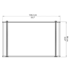 Palram - Canopia Canopy Neo 1350 Grey Twinwall -Outdoor Garden 12807312 1254833218227989