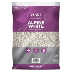 Stylish Stone Premium Alpine White Chippings - Midi Pack - 9kg -Outdoor Garden 12808258 1944902947347578