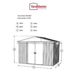 Yardmaster 10x10ft Apex Roof Metal Shed -Outdoor Garden 12809571 1664832954962026