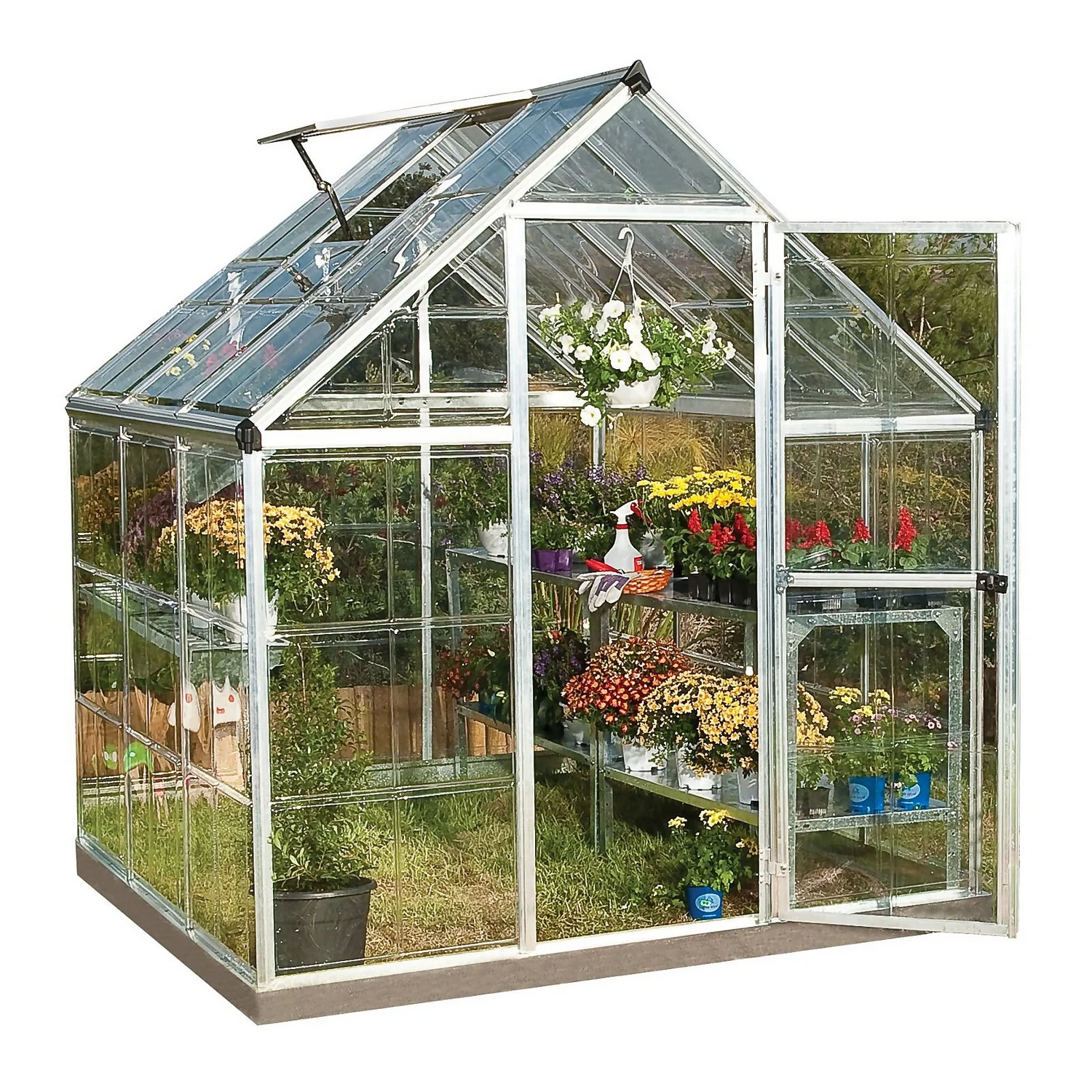 Palram 6 X 6ft Canopia Harmony Greenhouse - Silver 3 Palram 6 X 6ft Canopia Harmony Greenhouse - Silver