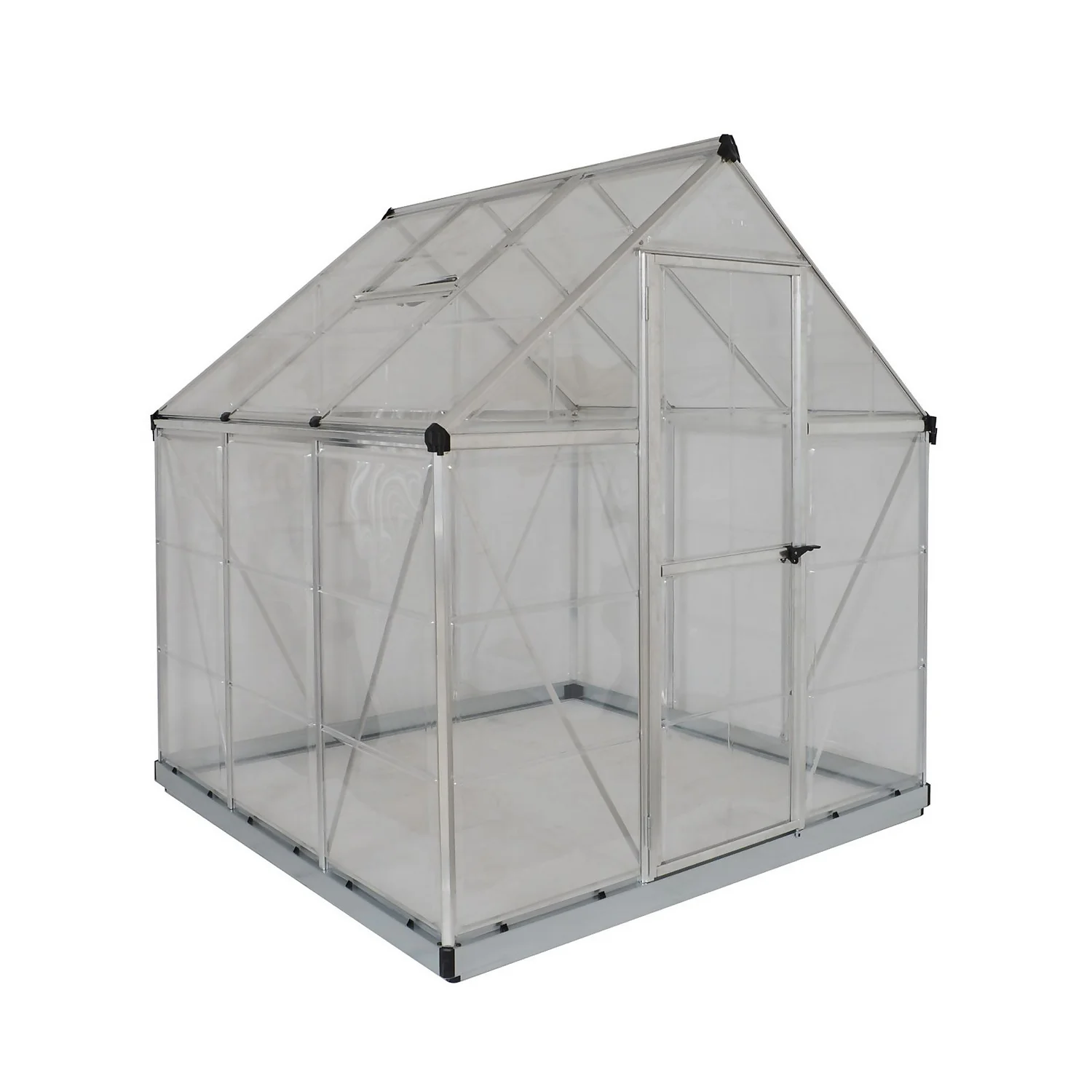 Palram 6 X 6ft Canopia Harmony Greenhouse - Silver 4 Palram 6 X 6ft Canopia Harmony Greenhouse - Silver - Image 2