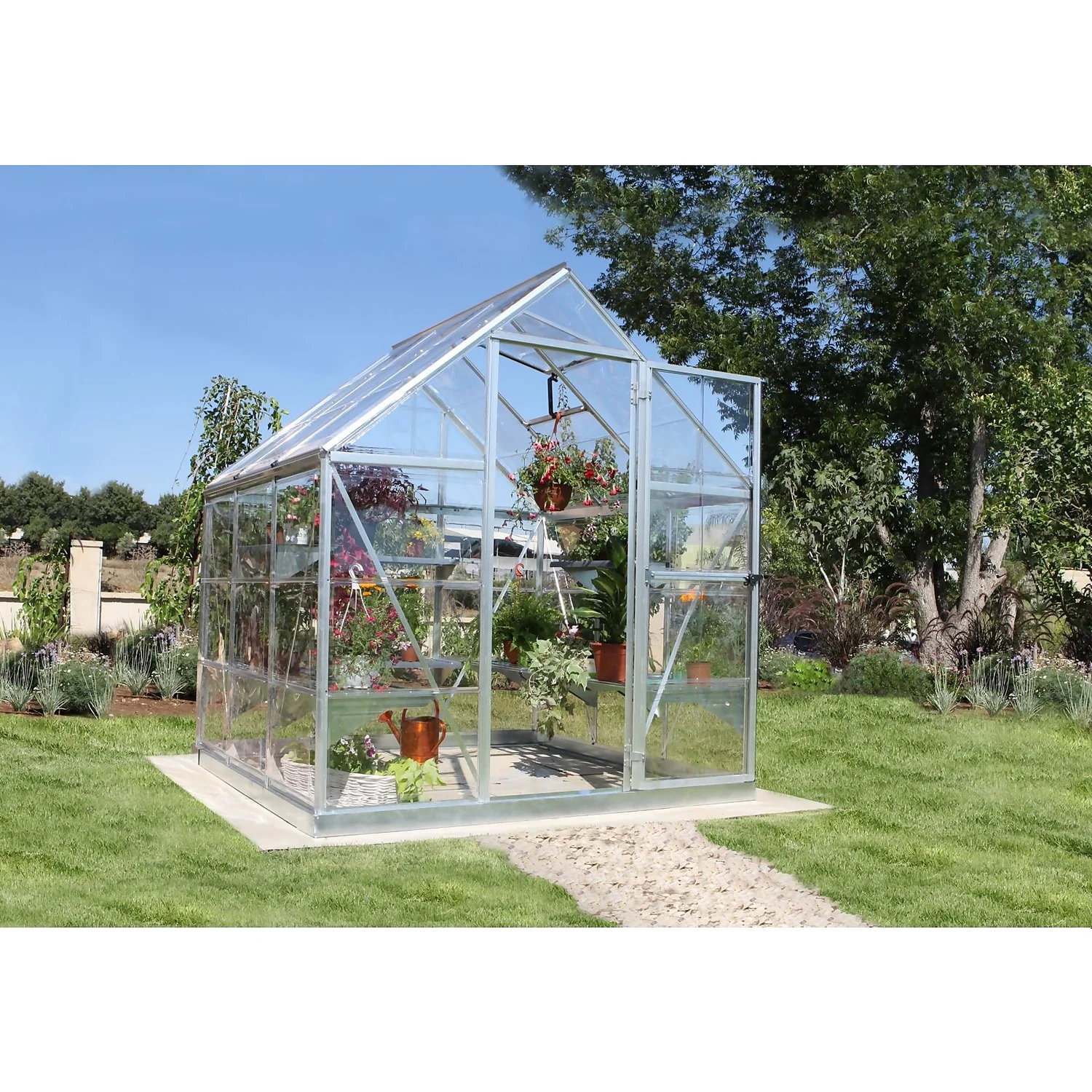 Palram 6 X 6ft Canopia Harmony Greenhouse - Silver 6 Palram 6 X 6ft Canopia Harmony Greenhouse - Silver - Image 4