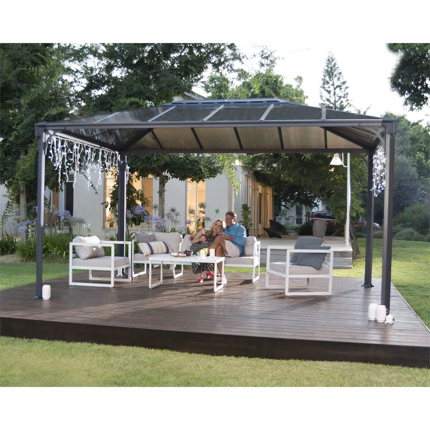 Palram - Canopia Martinique 4300 Garden Gazebo Grey Bronze 5 Palram - Canopia Martinique 4300 Garden Gazebo Grey Bronze - Image 3