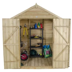 7x5ft Forest Natural Timber Overlap Pent Pressure Treated Wooden Shed -Outdoor Garden 12810896 1394833194269410