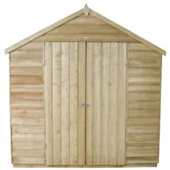 7x5ft Forest Natural Timber Overlap Pent Pressure Treated Wooden Shed -Outdoor Garden 12810896 5134833194334555