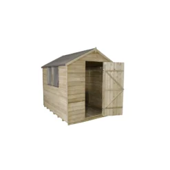 8x6ft Forest Natural Timber Overlap Apex Pressure Treated Wooden Shed -Outdoor Garden 12810904 1874845600209130