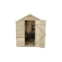 8x6ft Forest Natural Timber Overlap Apex Pressure Treated Wooden Shed -Outdoor Garden 12810904 2044845600308118