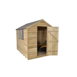 8x6ft Forest Natural Timber Overlap Apex Pressure Treated Wooden Shed -Outdoor Garden 12810904 6154845600241902