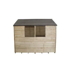 8x6ft Forest Natural Timber Overlap Apex Pressure Treated Wooden Shed -Outdoor Garden 12810904 8644845600339951