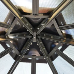 Palram - Canopia Monaco Hexagonal Garden Gazebo Grey -Outdoor Garden 12810973 1244924173025941