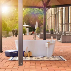 Palram - Canopia Monaco Hexagonal Garden Gazebo Grey -Outdoor Garden 12810973 6594924172899470