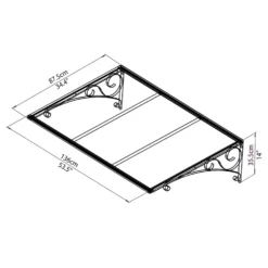 Palram - Canopia Canopy Venus 1350 Clear -Outdoor Garden 12810976 6284833201142140