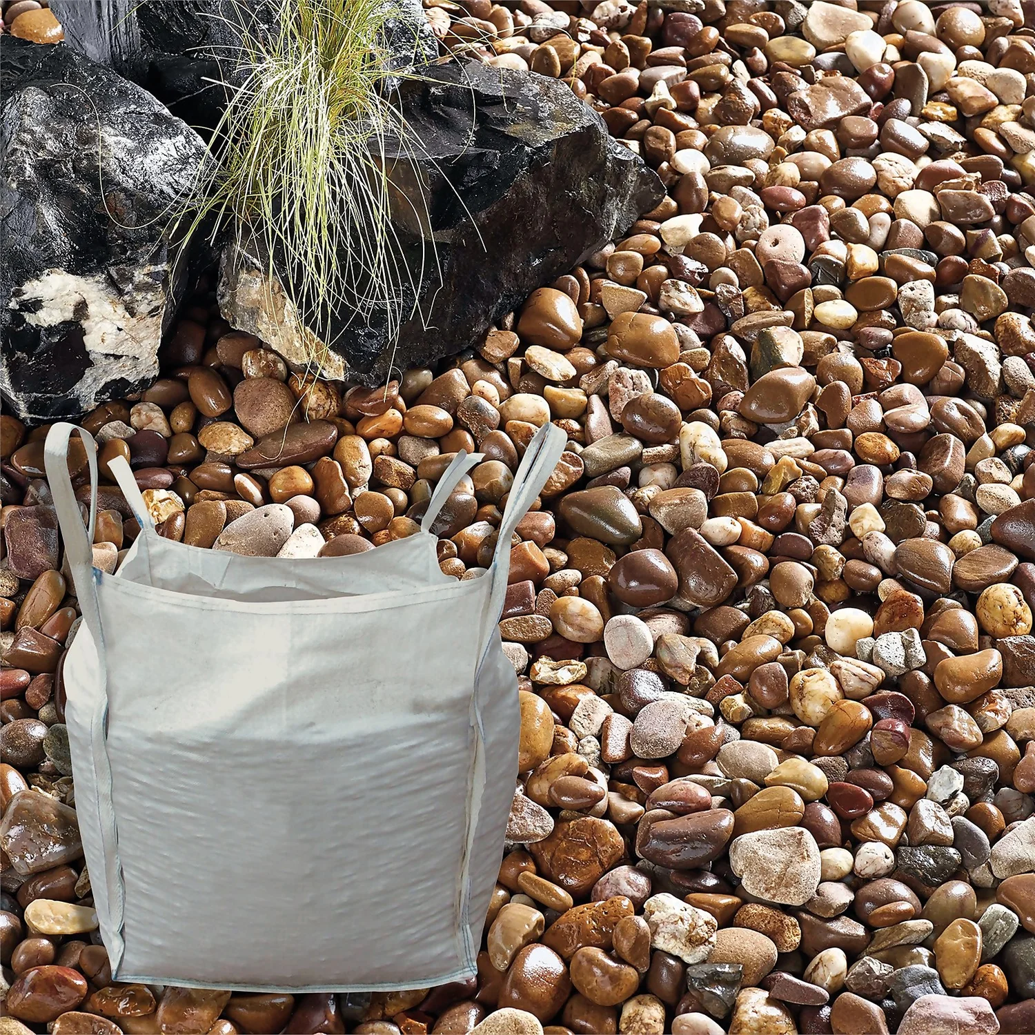 Stylish Stone Coastal Pebbles Bulk Bag - 750 Kg 3 Stylish Stone Coastal Pebbles Bulk Bag - 750 Kg