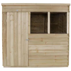 7x5ft Forest Wooden Overlap Pressure Treated Pent Shed -incl. Installation -Outdoor Garden 12815049 3134845698090337