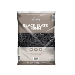 Stylish Stone Black Slate - Large Pack - 19kg -Outdoor Garden 12815213 1045014583377587