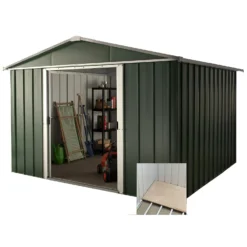 Yardmaster 10x13ft Hercules Deluxe Apex Metal Shed With Floor Frame -Outdoor Garden 12817658 5904924203087657