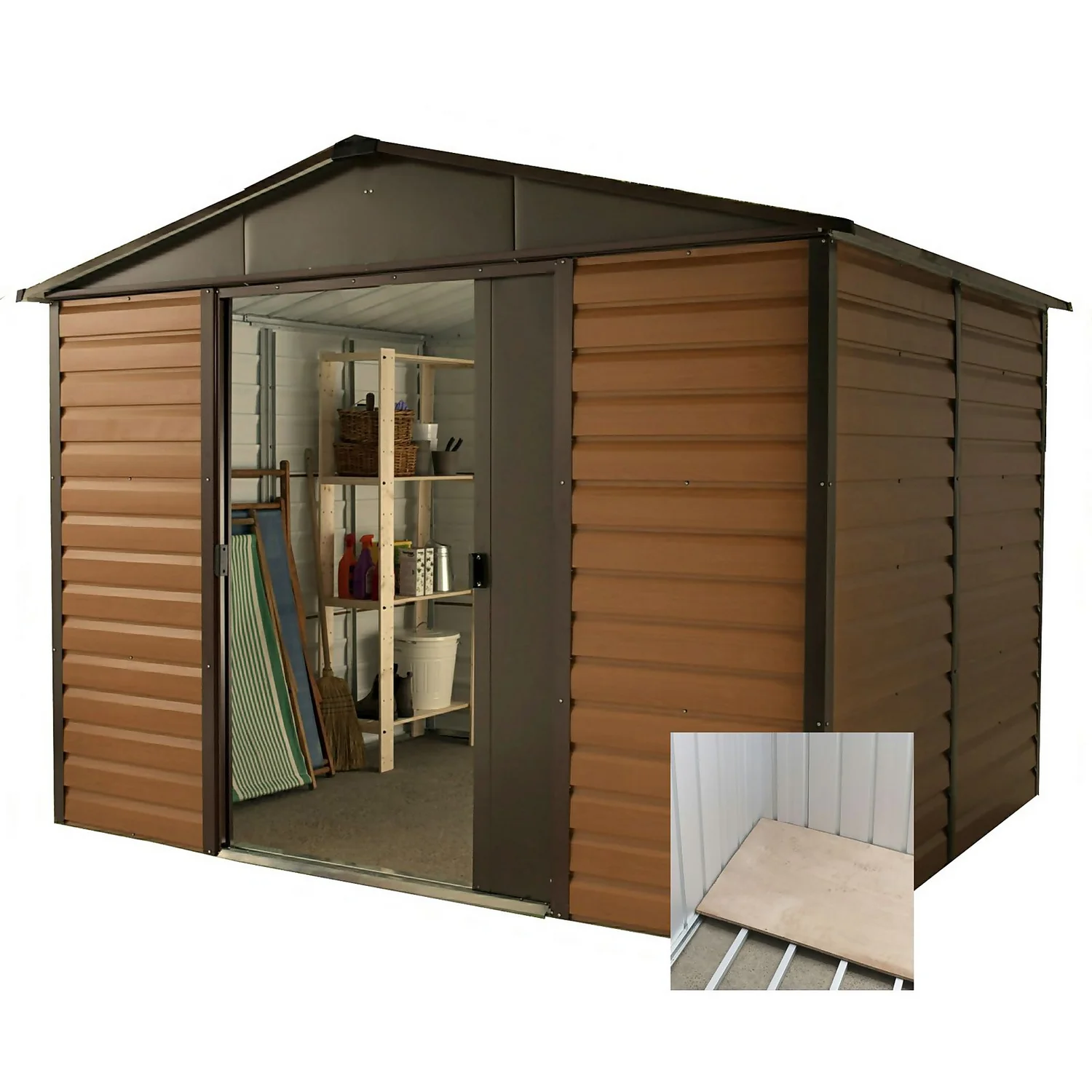 Yardmaster 10x8ft Woodgrain Shed & Floor Frame 4 Yardmaster 10x8ft Woodgrain Shed & Floor Frame - Image 2