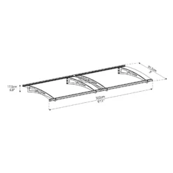 Palram - Canopia Canopy Aquila 3000 Grey Clear -Outdoor Garden 12821841 5654833200018391