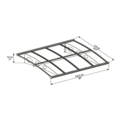 Palram - Canopia Canopy Herald 2230 Grey Clear -Outdoor Garden 12821842 1034833173770359