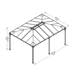 Palram - Canopia Martinique 5000 Garden Gazebo Grey Bronze 13 Palram - Canopia Martinique 5000 Garden Gazebo Grey Bronze -Outdoor Garden 12821926 9144924165003794