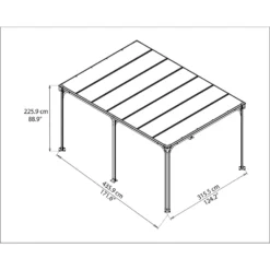 Palram - Canopia Milano 4300 Garden Gazebo Grey Bronze 17 Palram - Canopia Milano 4300 Garden Gazebo Grey Bronze -Outdoor Garden 12821928 9554833173520981