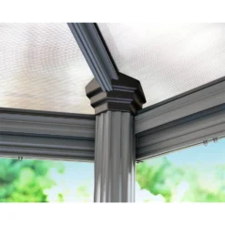 Palram - Canopia Roma Hexagonal Garden Gazebo Grey -Outdoor Garden 12821930 1024833174980112