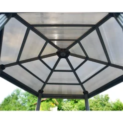 Palram - Canopia Roma Hexagonal Garden Gazebo Grey -Outdoor Garden 12821930 6544833174932253