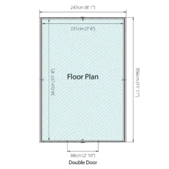 Mercia 12 X 8ft Overlap Apex Windowless Shed -Outdoor Garden 12822437 1724833224138472