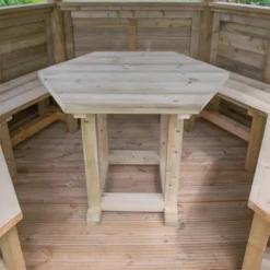 Forest (Installation Included) Thatch Roof Furnished Gazebo - 3.6m - Green -Outdoor Garden 12823704 1394833218785233