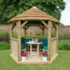 Forest (Installation Included) Thatch Roof Furnished Gazebo - 3m - Green -Outdoor Garden 12823705 1494831944215640