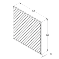 Horizontal Tongue & Groove Fence Panel - 6ft - Pack Of 4 -Outdoor Garden 12823845 1564833217837188