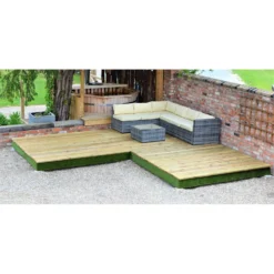 None Swift Deck Complete Decking Kit - Corner - 4.75 X 4.7m -Outdoor Garden 12826414 3554833224373447