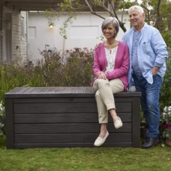 Keter Westwood Outdoor Garden Storage Box 570L - Brown 11 Keter Westwood Outdoor Garden Storage Box 570L - Brown -Outdoor Garden 12828828 1424858568511597