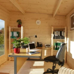 Forest Melbury 4.0m X 3.0m Log Cabin Double Glazed 24kg Polyester Felt, Plus Underlay -Outdoor Garden 12832770 1694833198349092