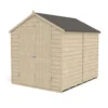 Forest 8 X 6ft Overlap Pressure Treated Apex Shed - Double Door No Windows - Incl. Installation -Outdoor Garden 12833315 1874831965571731