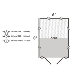 Forest 8 X 6ft Overlap Pressure Treated Apex Shed - Double Door No Windows - Incl. Installation -Outdoor Garden 12833315 2134833202041453