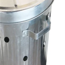 None Garden Galvanised Steel Incinerator / Fire Bin With Lid - 85L -Outdoor Garden 12834094 7265030658432669