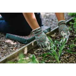 Westland Premium Leather Gloves Flower - Medium -Outdoor Garden 12835713 5695012509194000