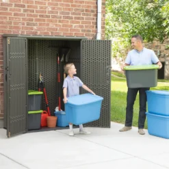 Lifetime 1500L Rough Cut Vertical Storage Cabinet -Outdoor Garden 12836581 1424833208407720