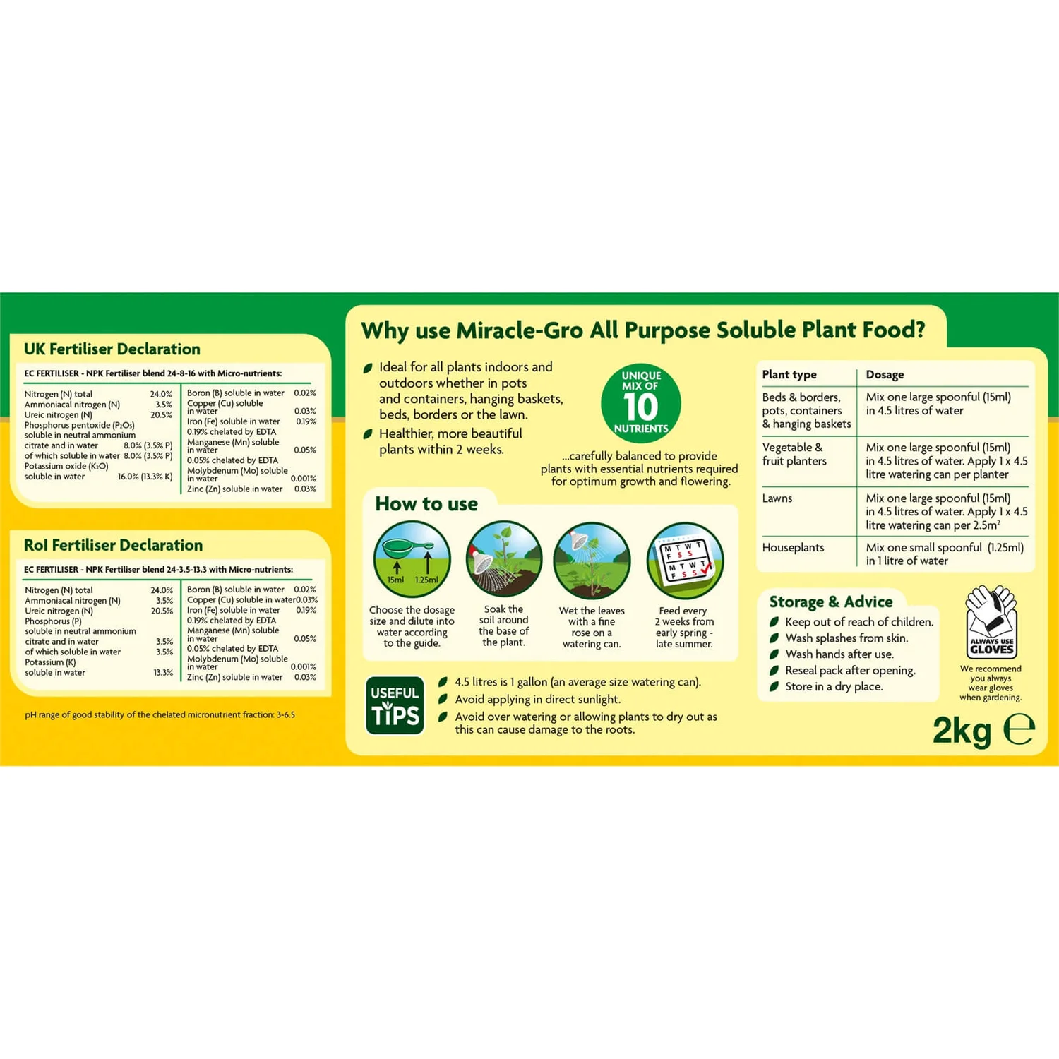 Miracle-Gro All Purpose Soluble Plant Food - 2kg 4 Miracle-Gro All Purpose Soluble Plant Food - 2kg - Image 2