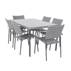 Bambrick 6 Seater Garden Dining Set -Outdoor Garden 12881493 3714948030602606