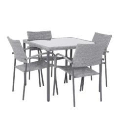 Bambrick 4 Seater Garden Dining Set -Outdoor Garden 12881495 1554948030600674