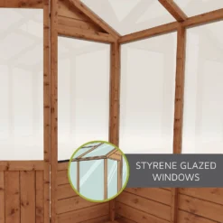 Country Living Caythorpe 8 X 6 Premium Potting Shed Painted + Installation - Aurora Green -Outdoor Garden 12881728 1025028841429227