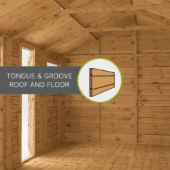 Country Living Caythorpe 8 X 6 Premium Potting Shed Painted + Installation - Aurora Green -Outdoor Garden 12881728 1965028841404411