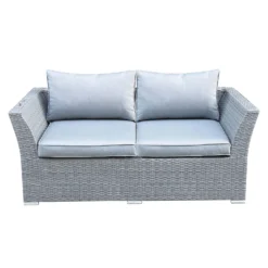 Bambrick 6 Seater Grey Rattan Garden Sofa Set -Outdoor Garden 12882317 4844931176823601