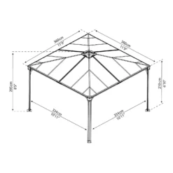 Palram - Canopia Palermo 3000 Garden Gazebo -Outdoor Garden 12883602 1284857059123592