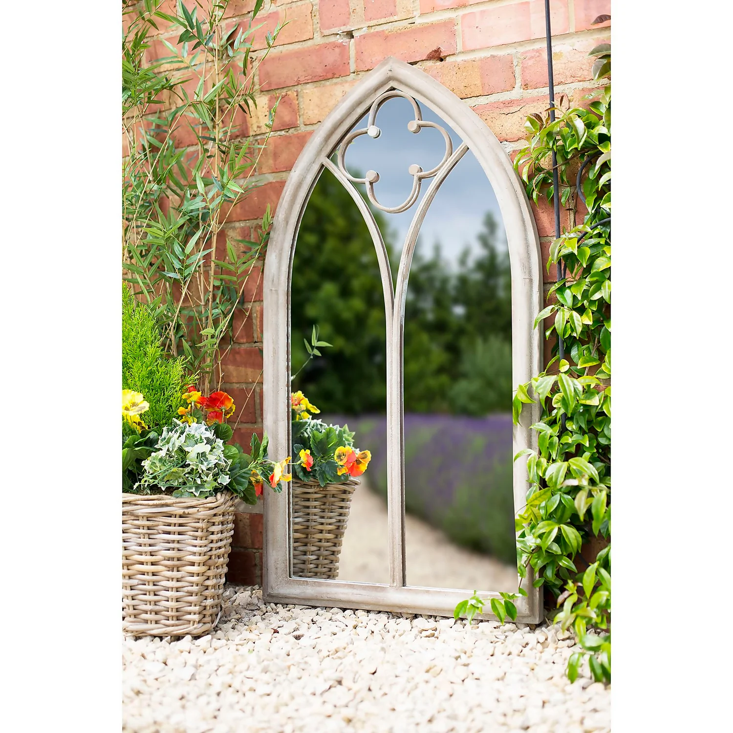 Church Window Outdoor Garden Mirror - 105cm 4 Church Window Outdoor Garden Mirror - 105cm - Image 2