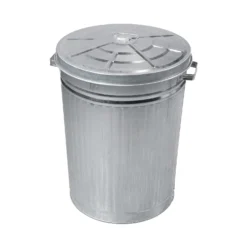 Homebase Galvanised Steel Outdoor Bin With Lid - 85L 5 Homebase Galvanised Steel Outdoor Bin With Lid - 85L -Outdoor Garden 12884722 2064913841351342