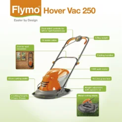 Flymo 1400W Electric Hover Lawn Mower - 25cm -Outdoor Garden 12884889 1504843481996196